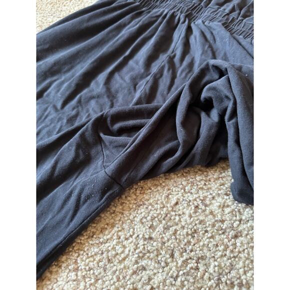 Pact Organic Jumpsuit Black Cotton V Neck Sleeveless Minimalist Basic Casual - Picture 7 of 7